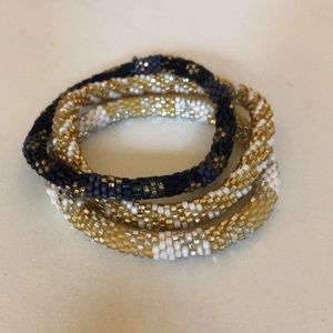 Stack of Lily and Laura Bracelets